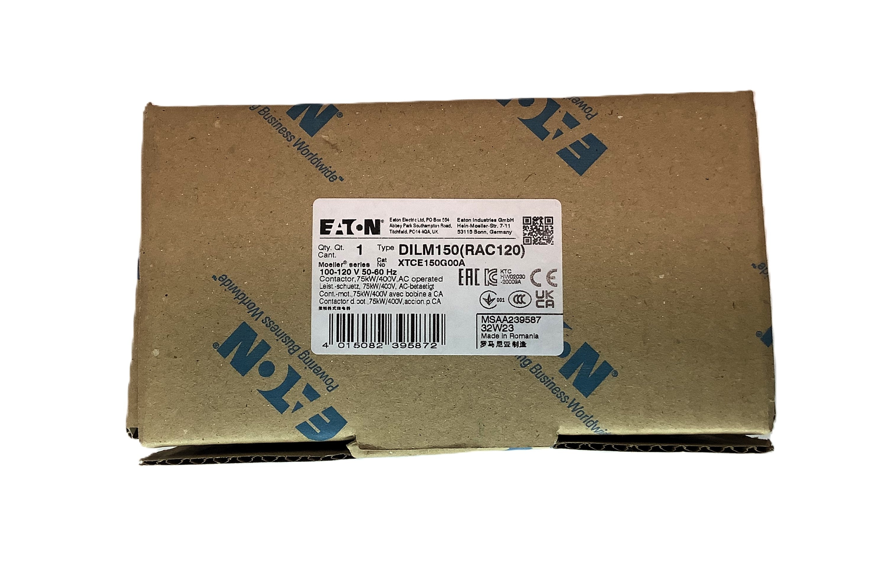 Dilm150 Contactor 3p 100kvar A 480v (120v 60hz) Eaton