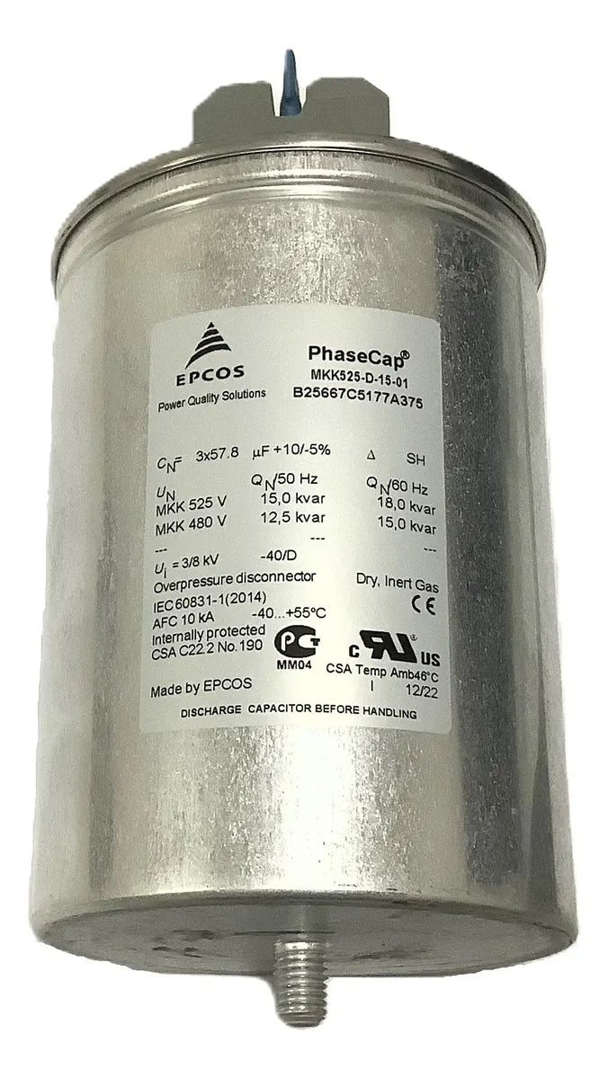 Ep5006 Capacitor Trifásico 15kvar 480v 3x58uf Epcos Mkk525