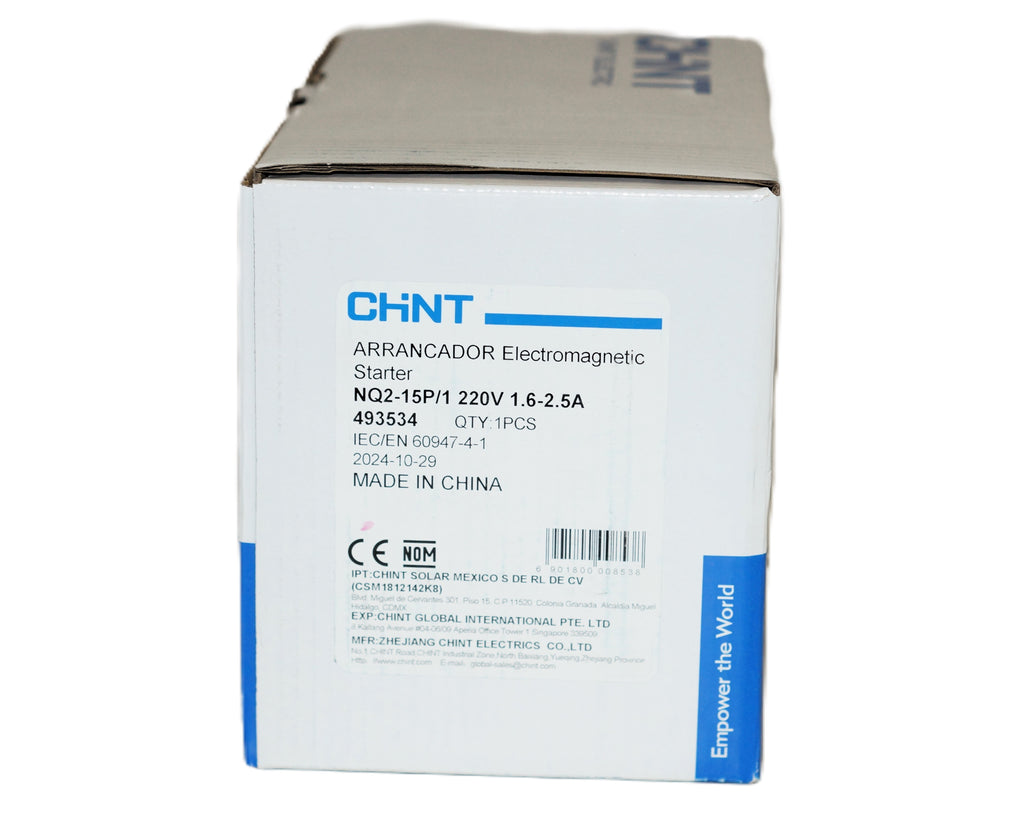 Nq2 Arrancador Trifásico 1/2hp 220v 1.6-2.5a C/botones Chint