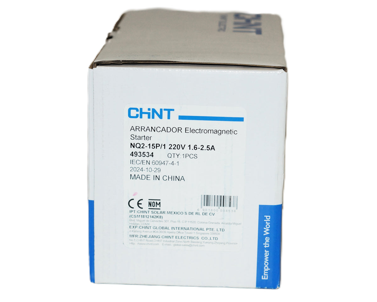 Nq2 Arrancador Trifásico 1/2hp 220v 1.6-2.5a C/botones Chint