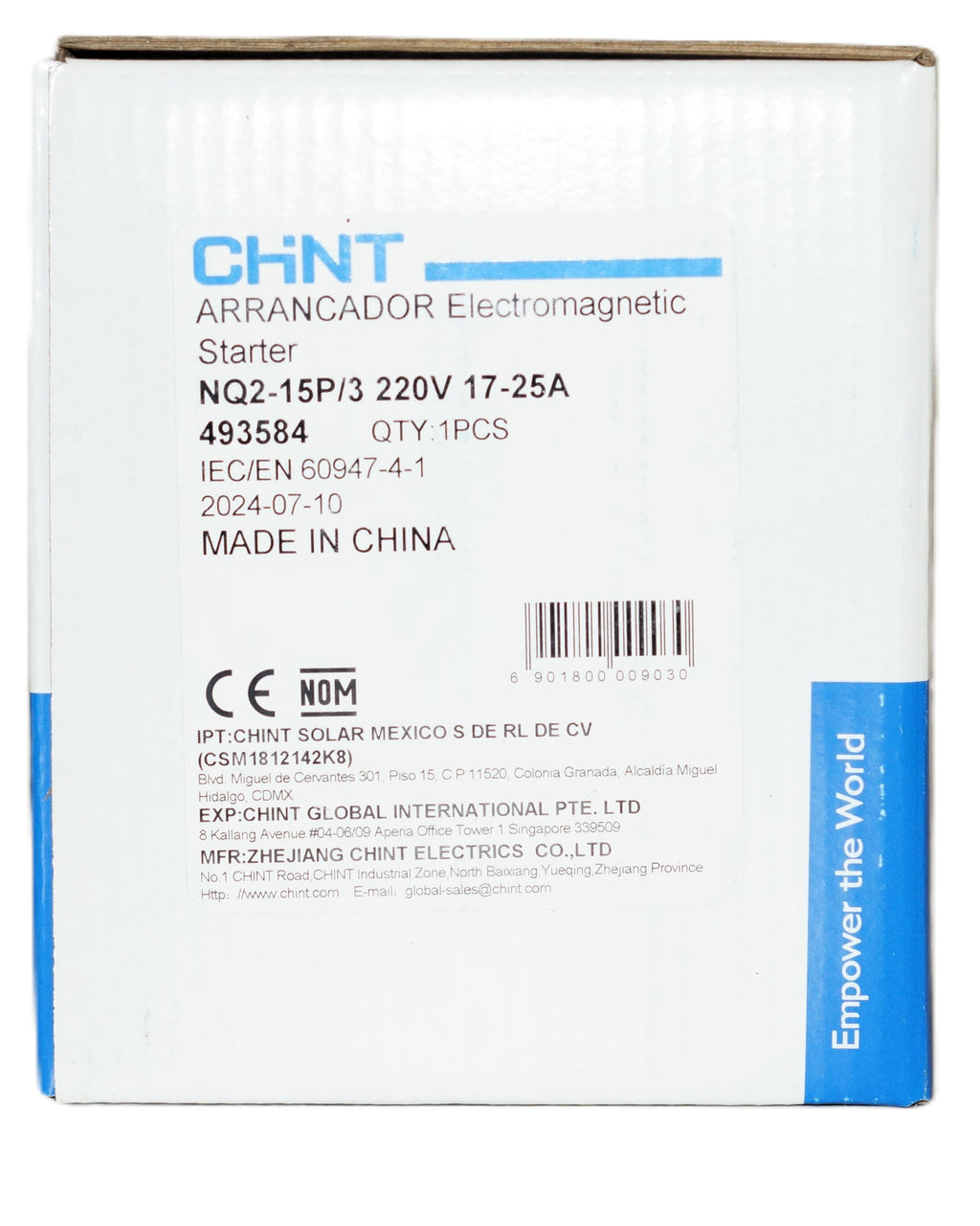 Nq2 Arrancador Trifásico 7.5hp 220v 17-25a C/botones Chint