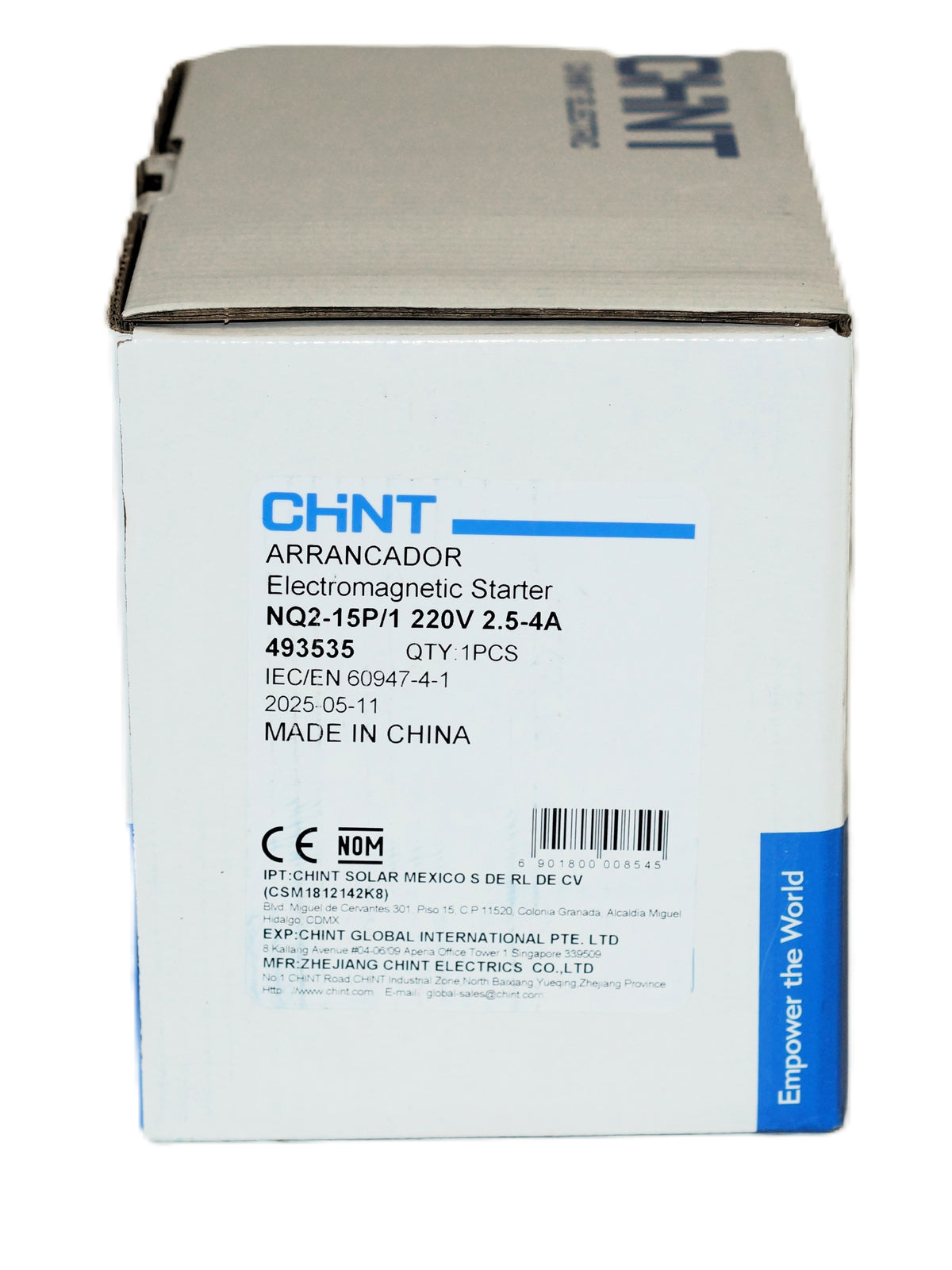 Nq2 Arrancador Trifásico 3/4hp 220v 2.5-4a Con Botones Chint
